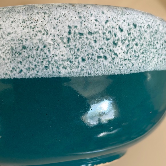 Vintage Oven Ware Drip Glaze Green Mixing Bowl - Picture 8 of 12